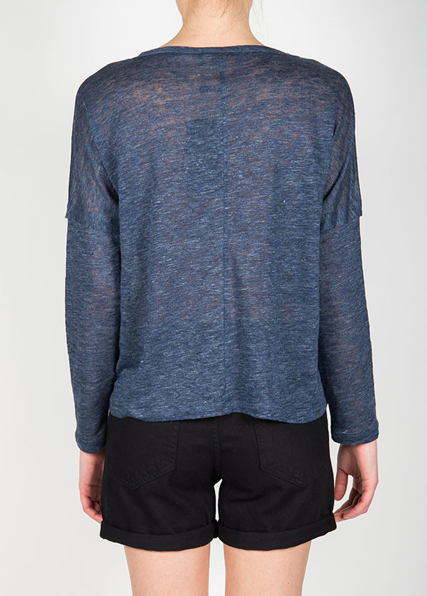 Rag & Bone - Deal Long Sleeve Tee in Indigo Rag & Bone - Deal Long Sleeve Tee in Indigo