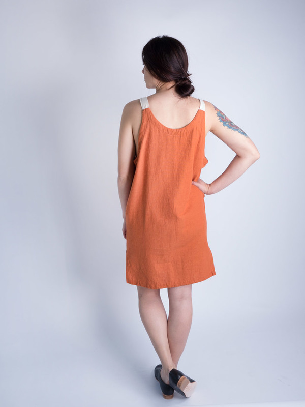DUO NYC Vintage Orange Linen Dress DUO NYC Vintage Orange Linen Dress