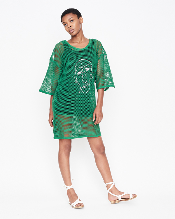 William Okpo Man Face Mesh Dress William Okpo Man Face Mesh Dress
