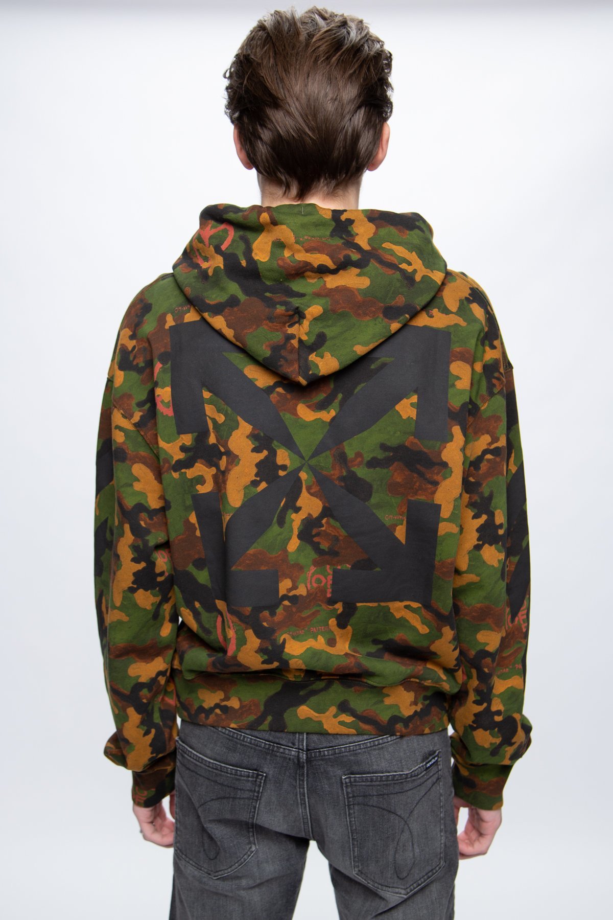 Off-White Acrylic Oversized Hoodie 