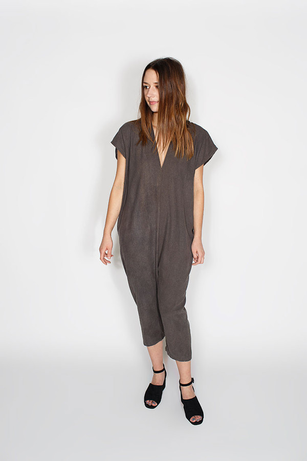 Miranda Bennett Everyday Jumpsuit, Silk Noil in Coal Miranda Bennett Everyday Jumpsuit, Silk Noil in Coal
