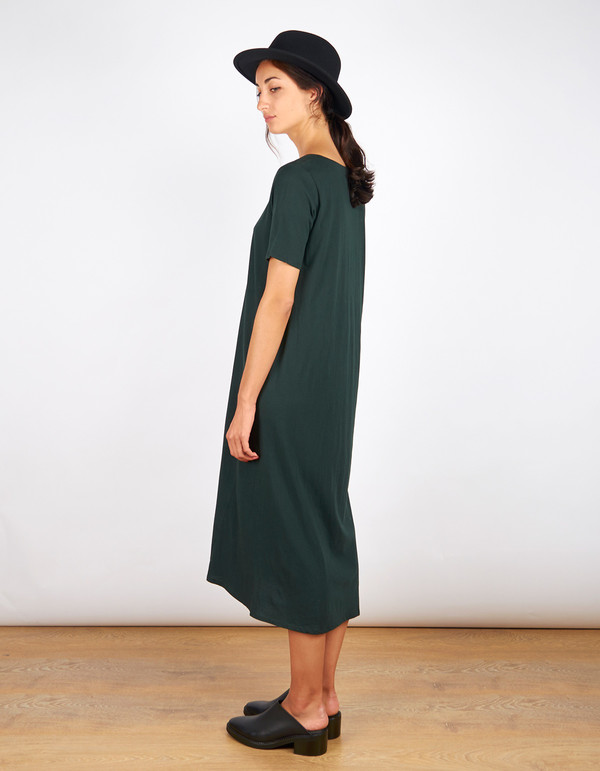Kowtow Building Block T-Shirt Dress Bottle Green Kowtow Building Block T-Shirt Dress Bottle Green