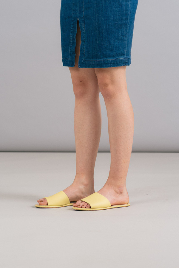 The Palatines Caelum Slide Sandal in Yellow The Palatines Caelum Slide Sandal in Yellow