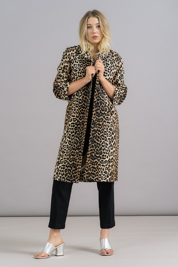 Ganni Yoshe Leopard Coat Ganni Yoshe Leopard Coat