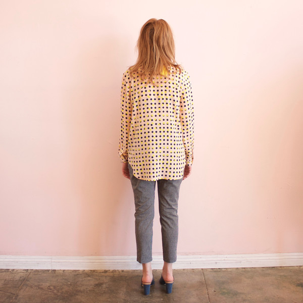 Dusen Dusen collared buttondown - peach double dot Dusen Dusen collared buttondown - peach double dot