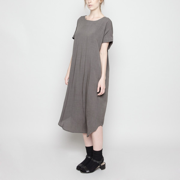 7115 by Szeki Cap Sleeve Reversible Maxi- Gray FW16 7115 by Szeki Cap Sleeve Reversible Maxi- Gray FW16