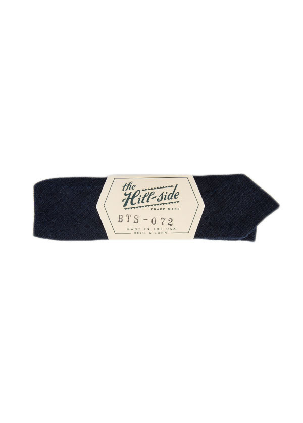 The Hill-Side - "Panama Cloth" Bow Tie in Double Indigo The Hill-Side - "Panama Cloth" Bow Tie in Double Indigo