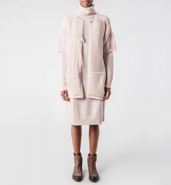 Ryan Roche Fringe Cardigan Avocado Pink Ryan Roche Fringe Cardigan Avocado Pink