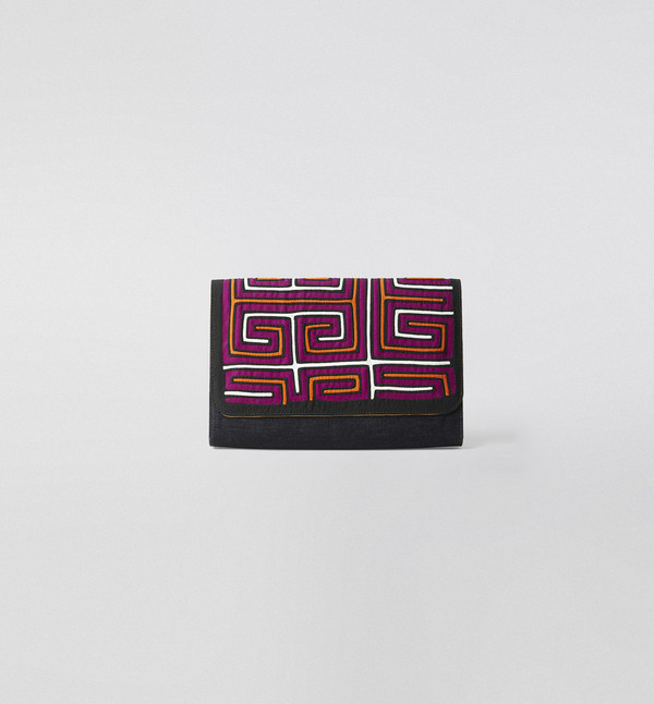 Mola Sasa Mola Denim Clutch Purple Mola Sasa Mola Denim Clutch Purple