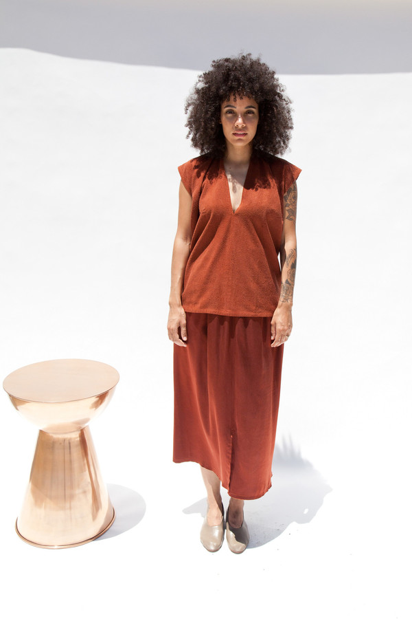 Miranda Bennett Rust Everyday Top | Silk Miranda Bennett Rust Everyday Top | Silk
