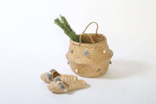 Handwoven slippers in Charcoal Grey Handwoven slippers in Charcoal Grey