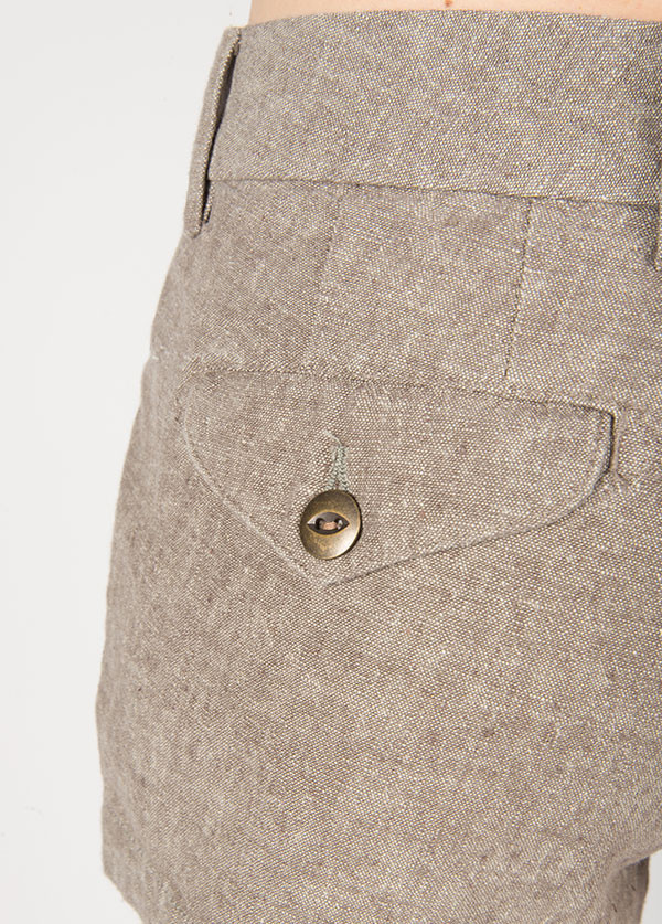 The West is Dead - Chino Short in Tan Chambray The West is Dead - Chino Short in Tan Chambray