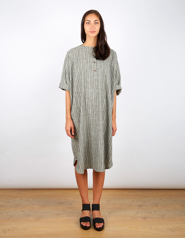 Sunja Link Lounge Tunic Black with Natural Stripe Sunja Link Lounge Tunic Black with Natural Stripe