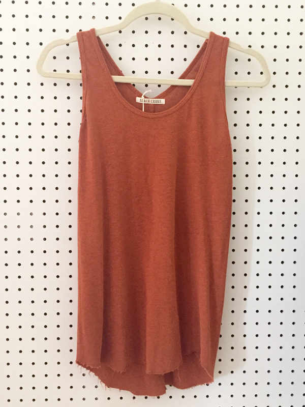 Black Crane Tank Top - Brick Black Crane Tank Top - Brick