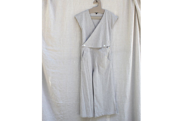 Atacama Jumpsuit in Cream Stripe Seersucker Atacama Jumpsuit in Cream Stripe Seersucker