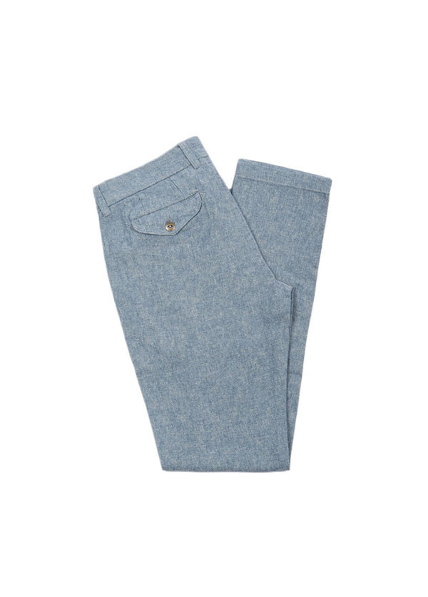The West is Dead - Men's Slim Chino Pant in Blue Chambray The West is Dead - Men's Slim Chino Pant in Blue Chambray