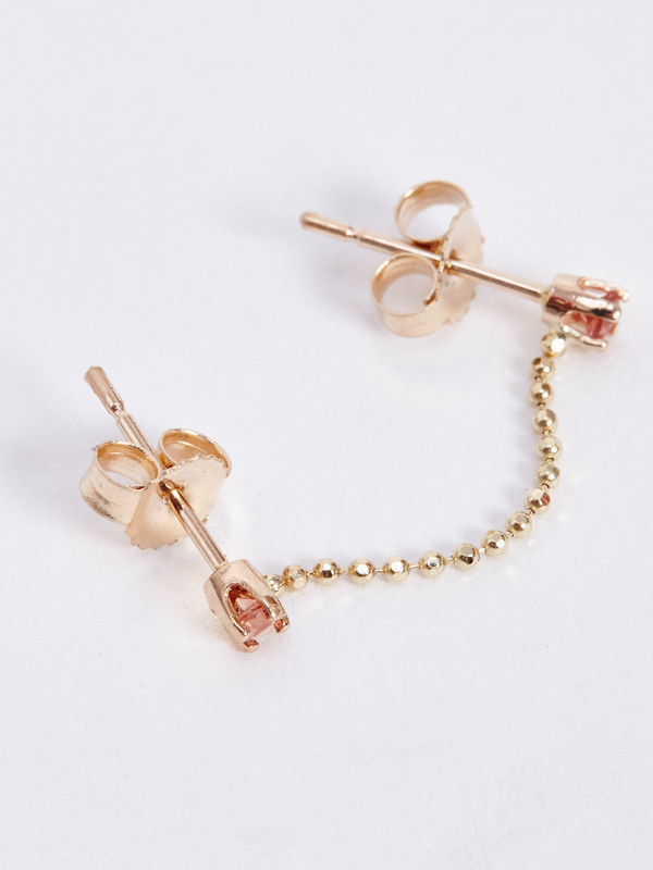 WINDEN LAIDLEY EARRING / 14K & SUNSTONE WINDEN LAIDLEY EARRING / 14K & SUNSTONE