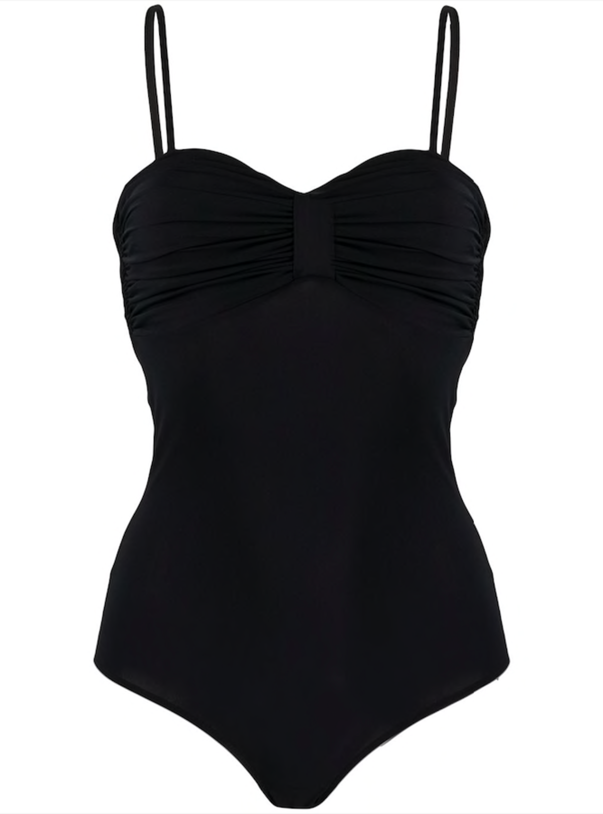 black spaghetti strap bodysuit