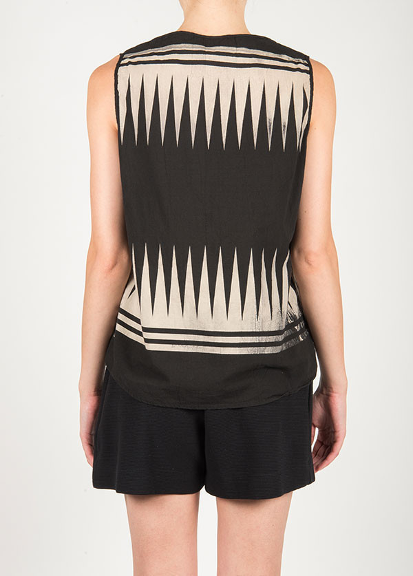 Uzi - Spike Woven Tank in Black Uzi - Spike Woven Tank in Black