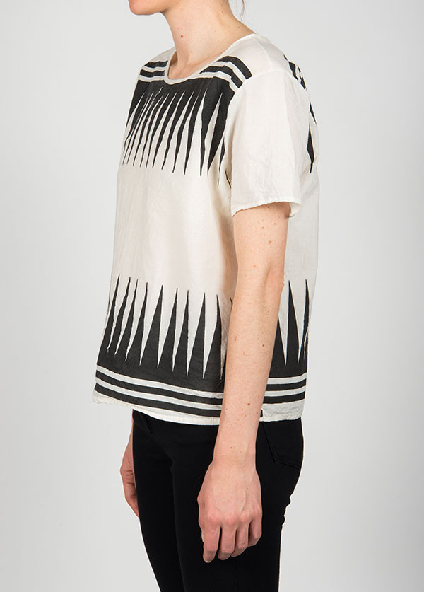 Uzi - Spike Woven Tee in Cream Uzi - Spike Woven Tee in Cream