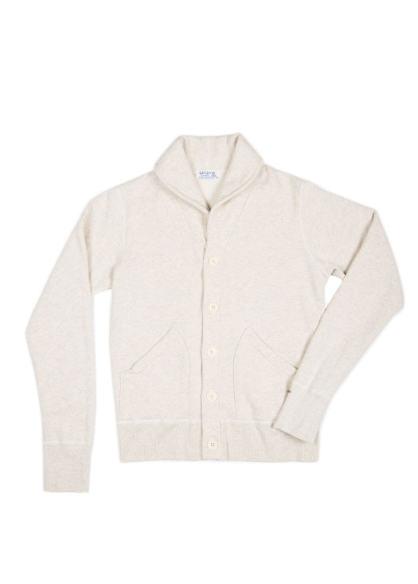 Velva Sheen - Men's Shawl Cardigan in Oatmeal Heather Velva Sheen - Men's Shawl Cardigan in Oatmeal Heather