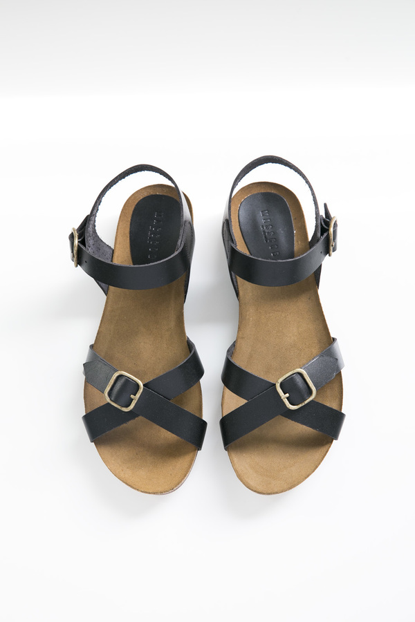 Masscob Antilles Black Leather Buckle Sandal Masscob Antilles Black Leather Buckle Sandal
