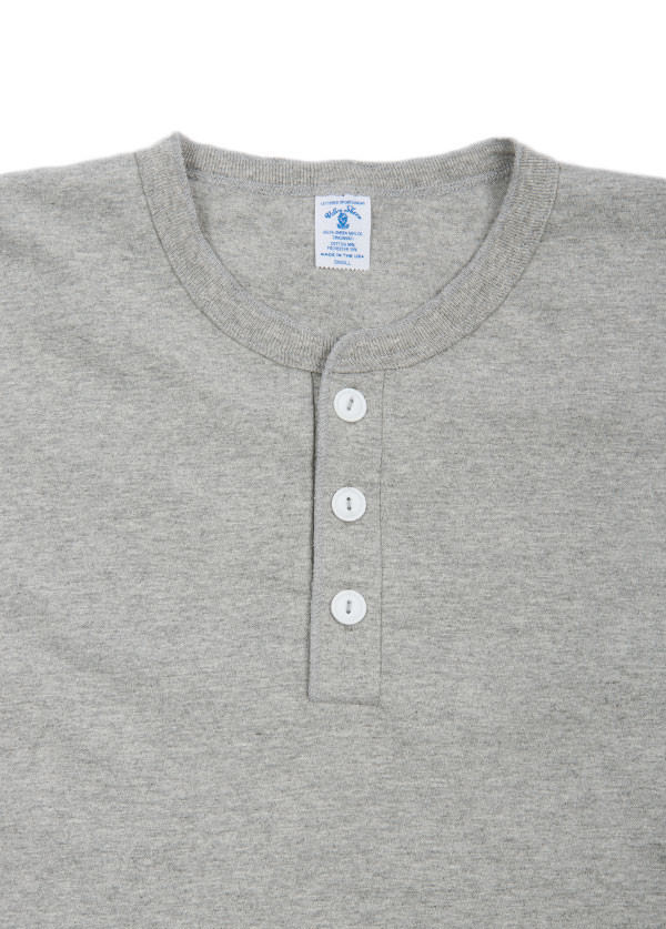 Velva Sheen - Short Sleeve Henley Tee in Heather Grey Velva Sheen - Short Sleeve Henley Tee in Heather Grey