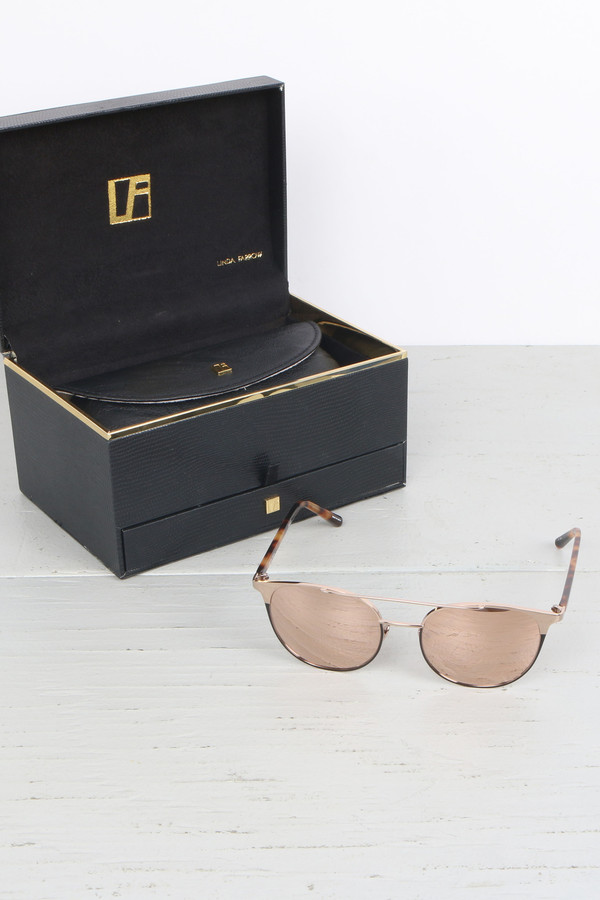 Linda Farrow Straight Browline Sunglasses Linda Farrow Straight Browline Sunglasses