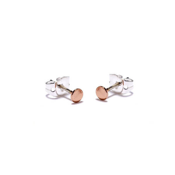 Tiny Circle Studs - Rose Gold Tiny Circle Studs - Rose Gold