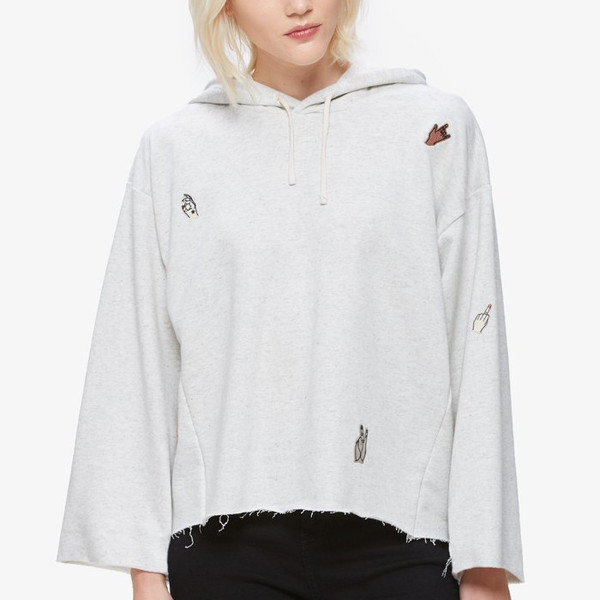 OBEY - SIGN LANGUAGE HOODIE - Grey OBEY - SIGN LANGUAGE HOODIE - Grey