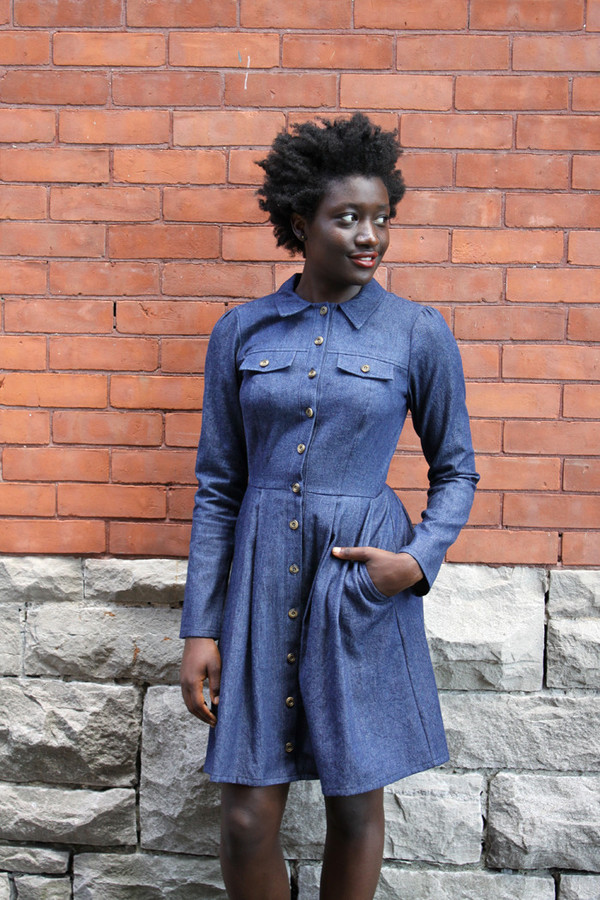 Birds of North America Hoatzin Dress (Dark Wash) POP-UP SALE Birds of North America Hoatzin Dress (Dark Wash) POP-UP SALE