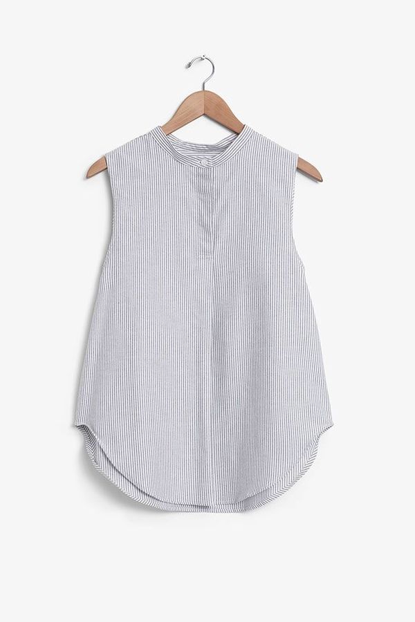 The Sleep Shirt Sleeveless Shirt Top Black Oxford Stripe The Sleep Shirt Sleeveless Shirt Top Black Oxford Stripe