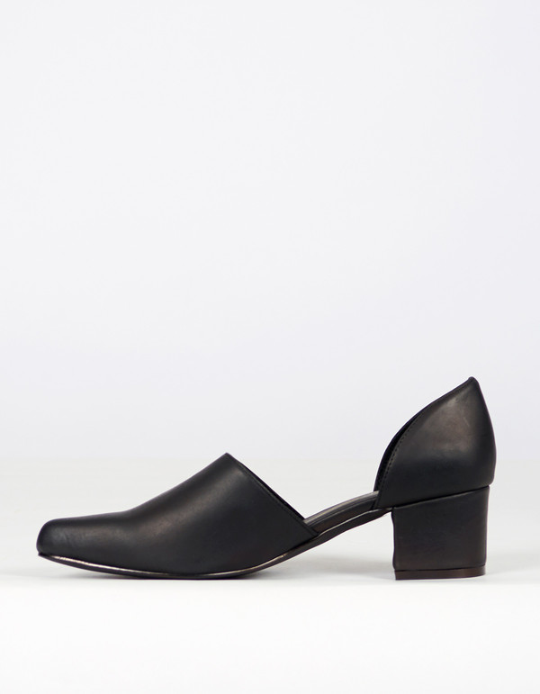 Intentionally Blank Perf D’Orsay Heel Black Intentionally Blank Perf D’Orsay Heel Black