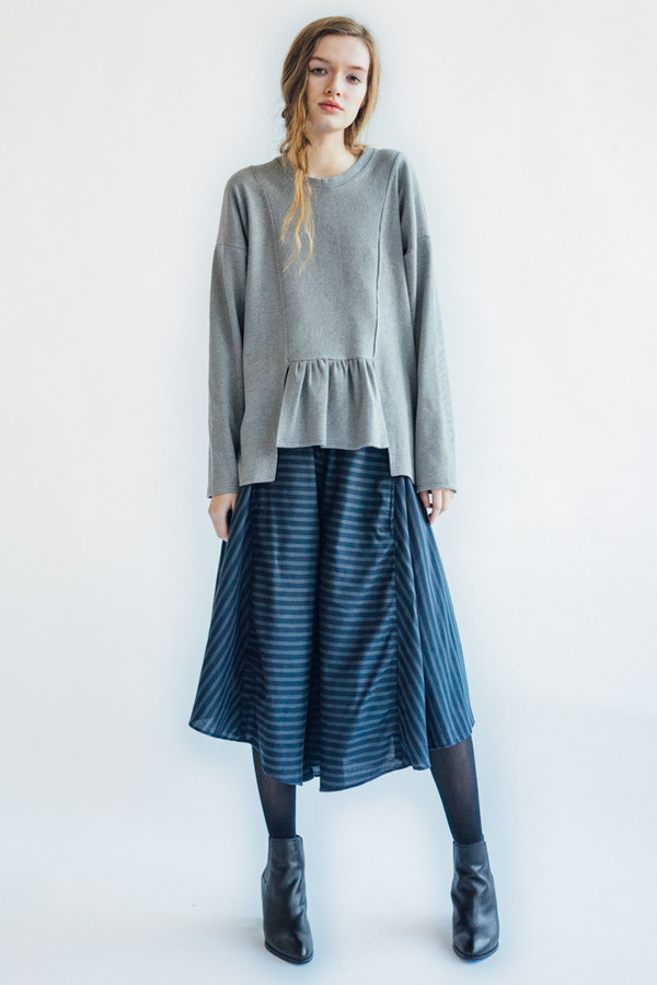 REIFhaus Ripple Sweater in Heather Rib Knit REIFhaus Ripple Sweater in Heather Rib Knit