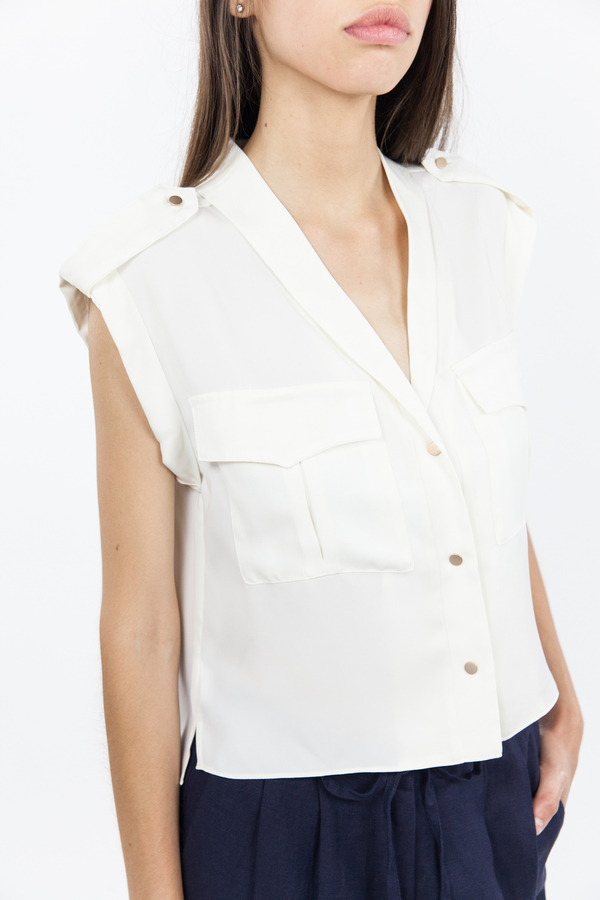L'Academie Safari Crop Top - Ivory L'Academie Safari Crop Top - Ivory