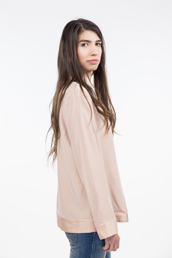 TY-LR The Luxe Silk Top - Sunsand TY-LR The Luxe Silk Top - Sunsand