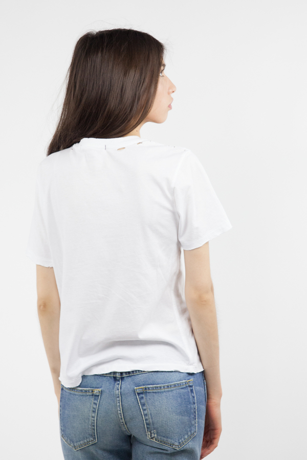 AMO Tomboy Pkt Tee - White AMO Tomboy Pkt Tee - White