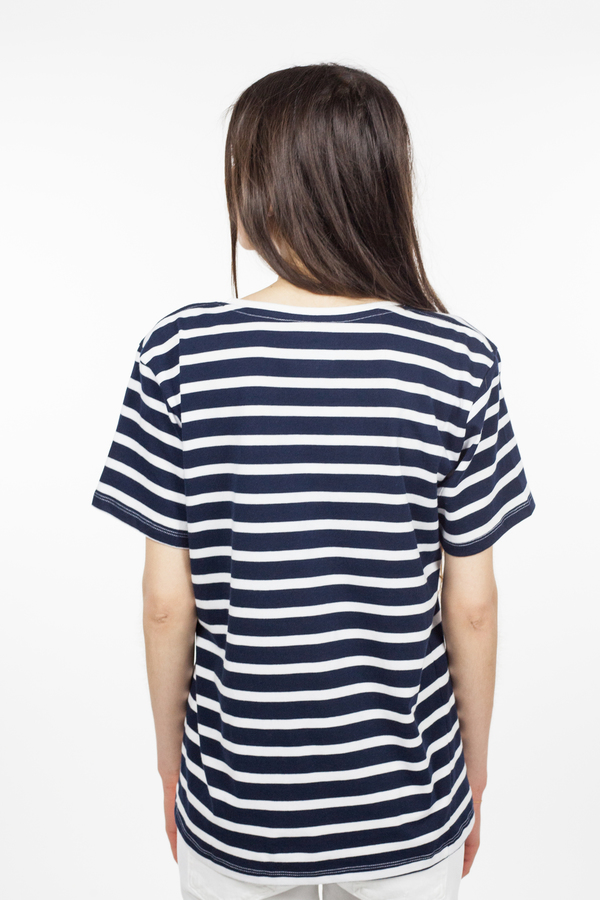 Kowtow Building Block Scoop Tee - Navy & White Kowtow Building Block Scoop Tee - Navy & White