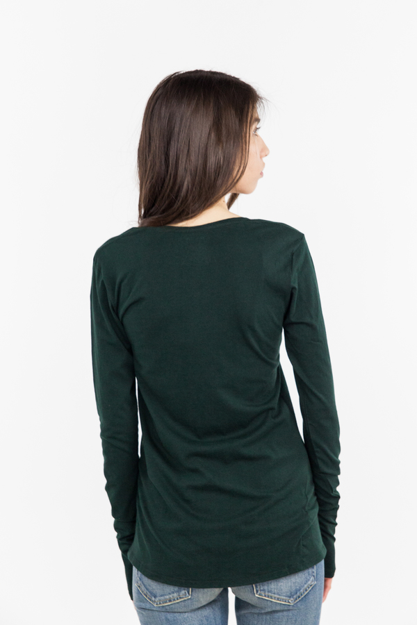 Kowtow Building Block Long Sleeve Top - Bottle Green Kowtow Building Block Long Sleeve Top - Bottle Green