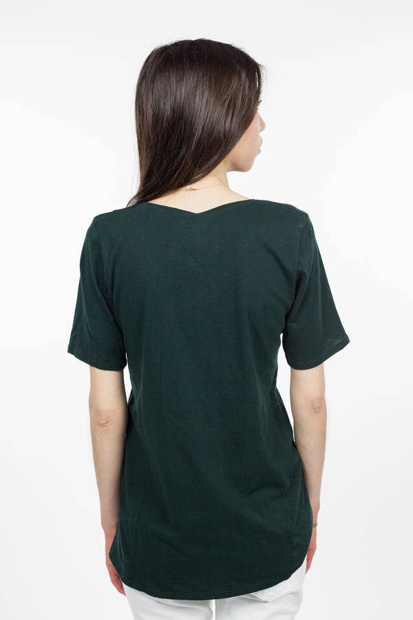 Kowtow Building Block V Tee - Bottle Green Kowtow Building Block V Tee - Bottle Green