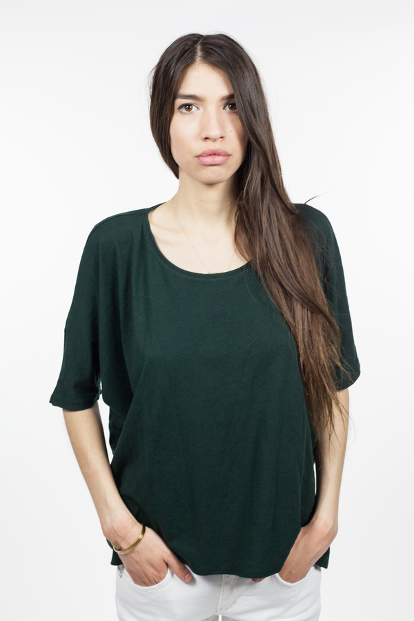 Kowtow Building Block Oversize Top - Bottle Green Kowtow Building Block Oversize Top - Bottle Green