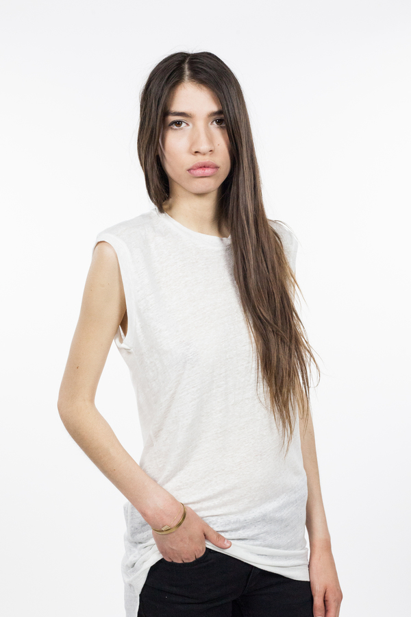 Emerson Fry Sleeveless Crew Neck - White Emerson Fry Sleeveless Crew Neck - White
