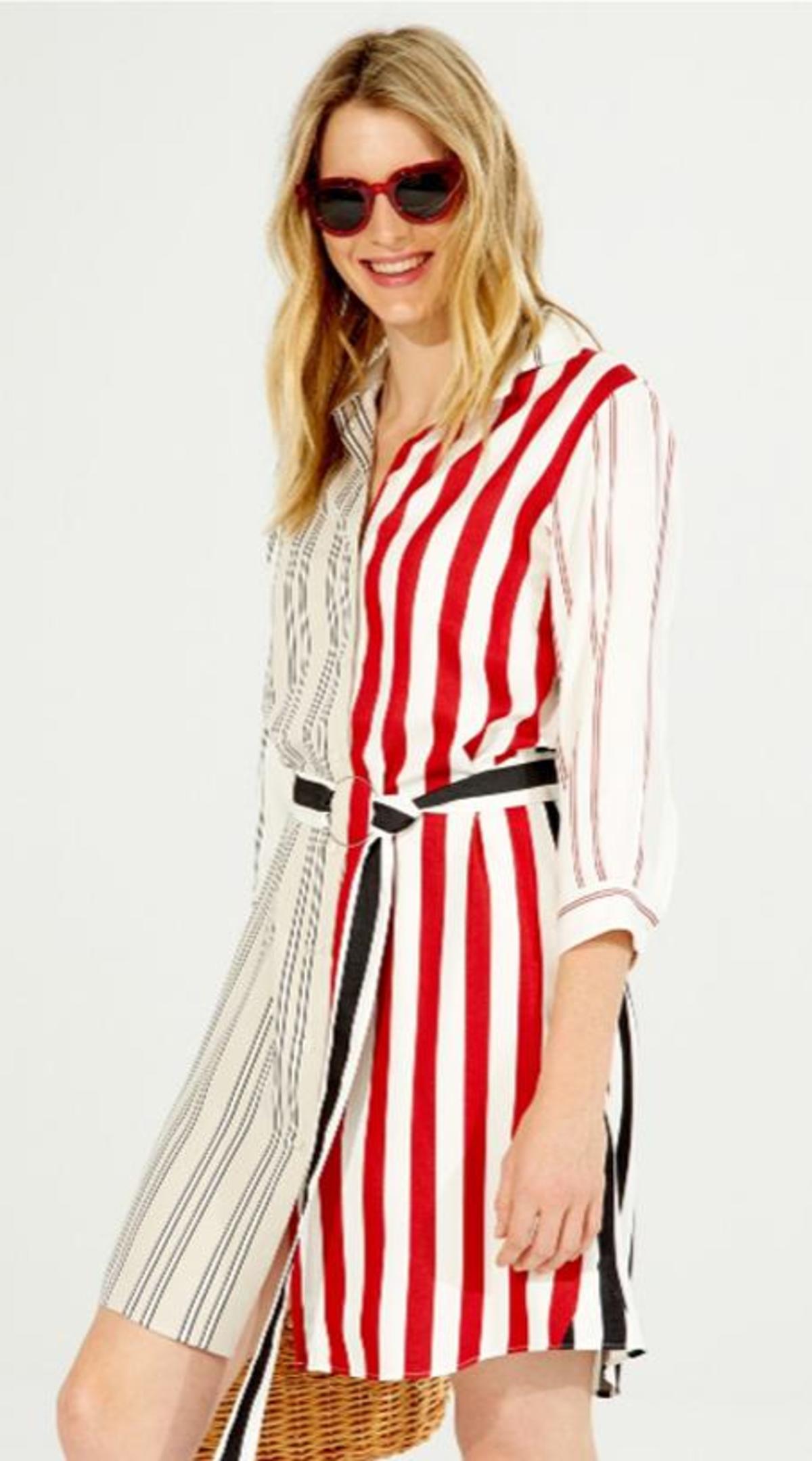 black and cream dress