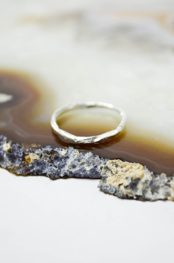 K/ller Silver Distressed Leather Ring K/ller Silver Distressed Leather Ring