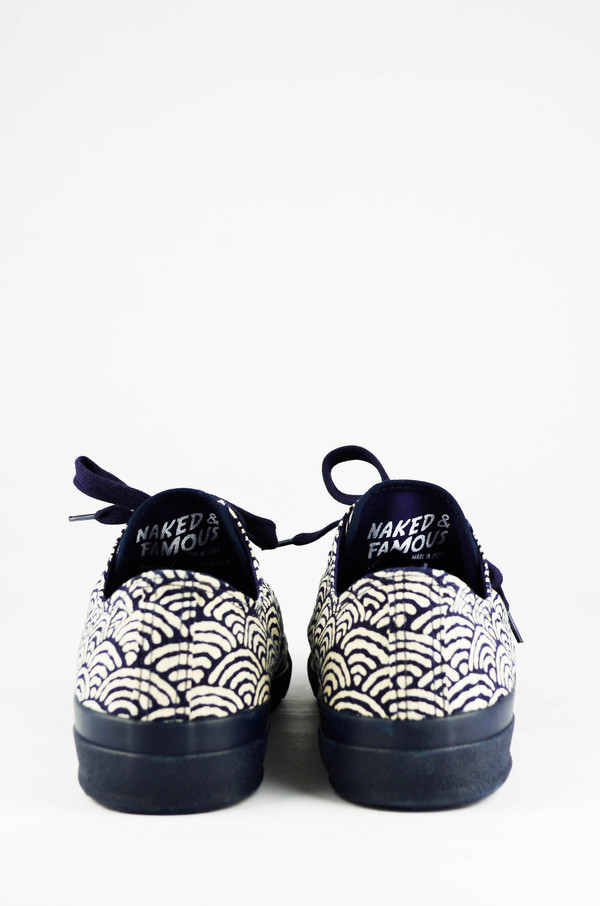 Men's Naked and Famous Kimono Waves Print Japan Sneaker Men's Naked and Famous Kimono Waves Print Japan Sneaker