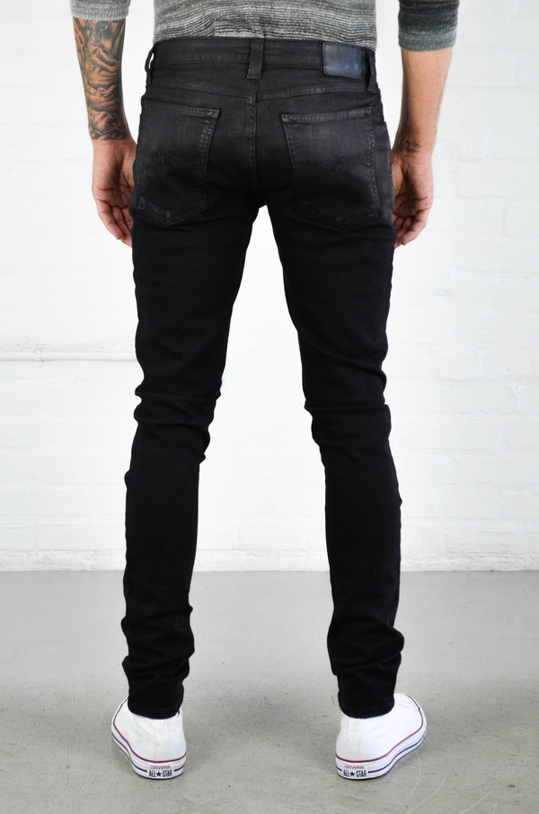 Men's Nudie Skinny Lin Shiny Black Men's Nudie Skinny Lin Shiny Black