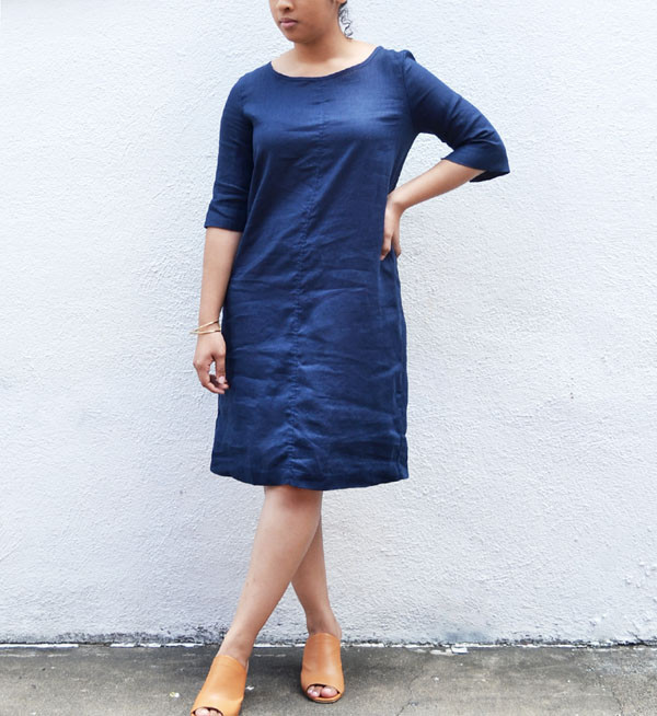Fog Linen Blue Nuit Mayu Dress Fog Linen Blue Nuit Mayu Dress