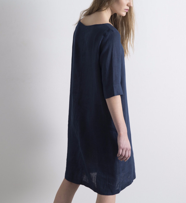 Fog Linen Blue Nuit Mayu Dress Fog Linen Blue Nuit Mayu Dress