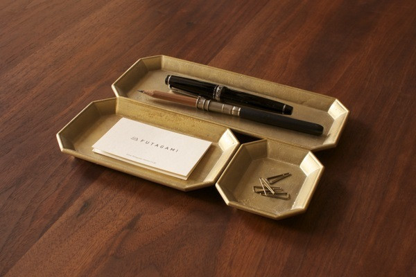 Futagami Large Brass Stationary Tray Futagami Large Brass Stationary Tray