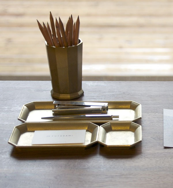 Futagami Medium Brass Stationary Tray Futagami Medium Brass Stationary Tray